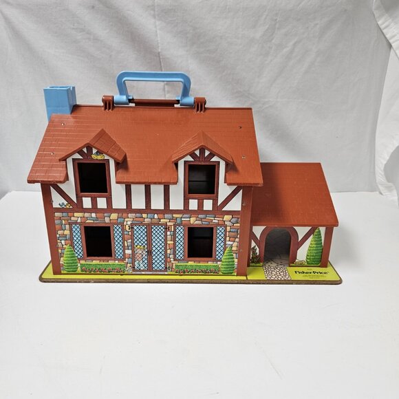 Vintage Fisher-Price Little People #952 Tudor Family Playhouse House Lot - Picture 4 of 9